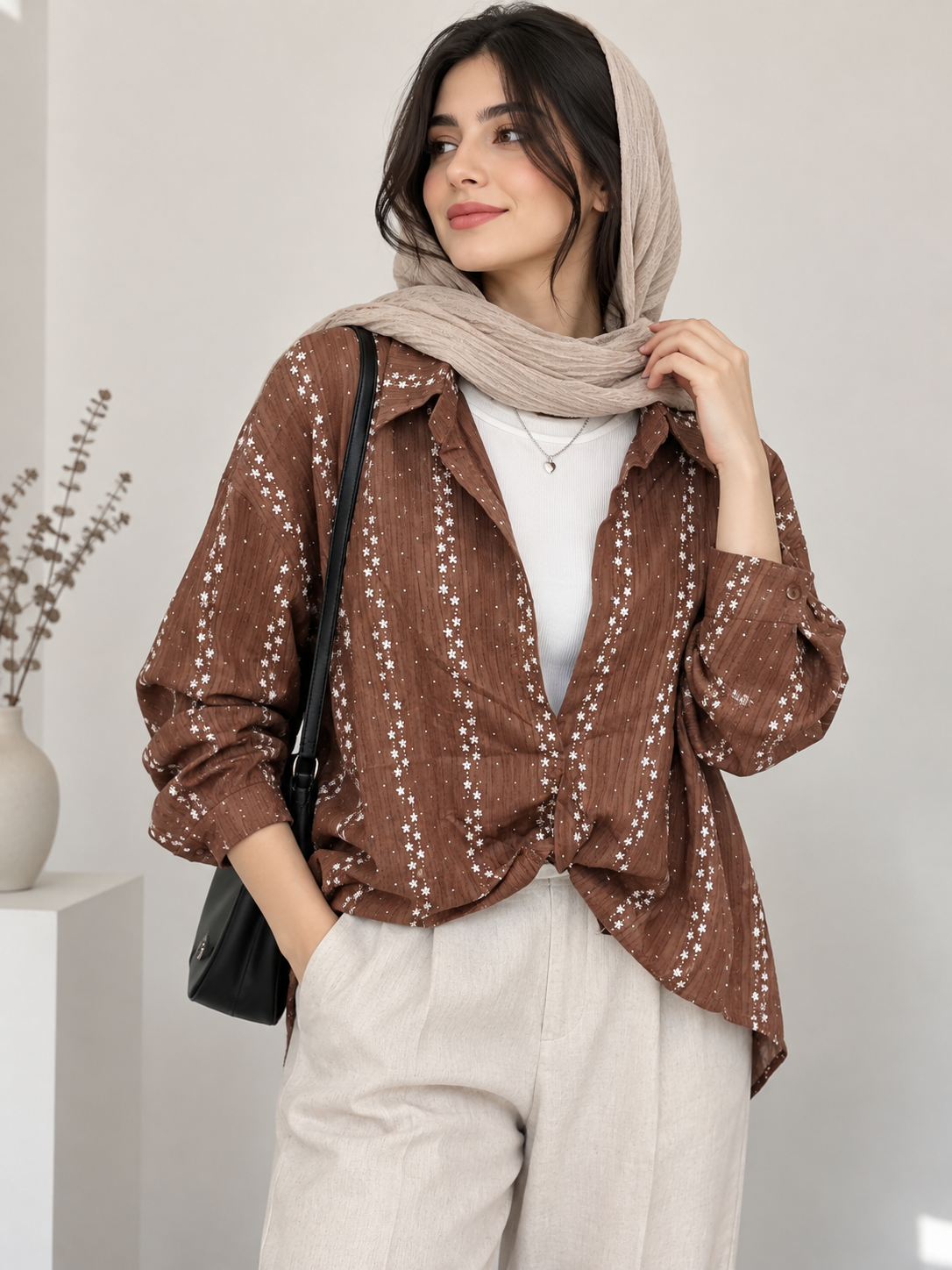 شومیز دوتیکه جلو پیچی