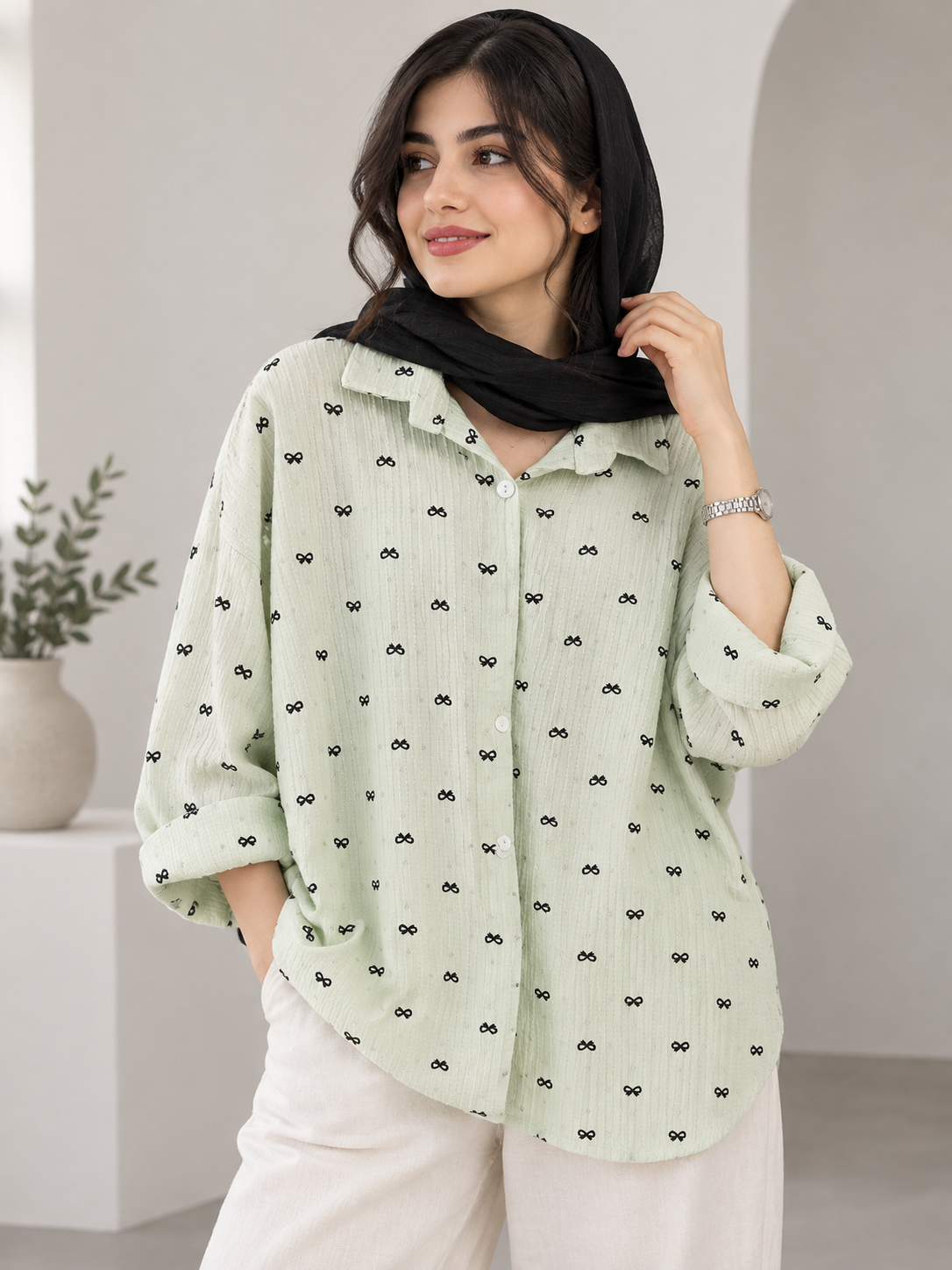 شومیز پاپیونی